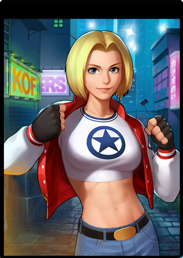 blue mary, the king of fighters, 1girl, blonde hair, breasts, denim, female focus, huge breasts, jacket, jeans, large breasts, looking at viewer, outdoors, pale skin, pants, shirt, short hair, star (symbol), white shirt
