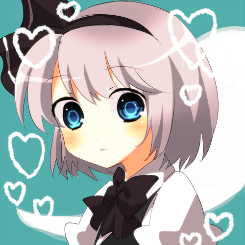 purin jiisan, konpaku youmu, konpaku youmu (ghost), touhou, silver hair, bad id, bad pixiv id, lowres, 1girl, blue eyes, bob cut, female focus, hairband, hitodama, short hair, solo