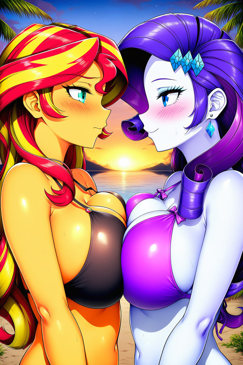 Rule34 – If it exists, there is porn of it / rarity (eg), rarity (mlp), sunset shimmer / 8751445