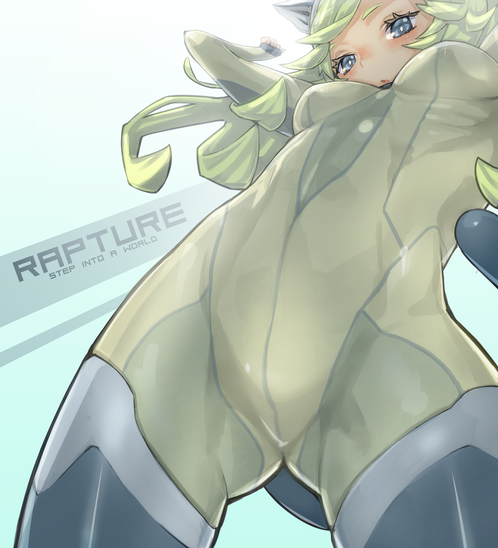 hitowa, original, 1girl, animal ears, blonde hair, blue eyes, bodysuit, cat ears, cat tail, female focus, solo, tail