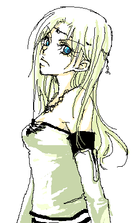 lxc, celes chere, final fantasy, final fantasy vi, lowres, 1990s (style), 1girl, blonde hair, blue eyes, elbow gloves, female focus, gloves, jewelry, long hair, necklace, solo, white background