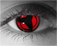 naruto (classic), naruto (series), lowres, photo (medium), third-party edit, cosplay, eye focus, mangekyou sharingan, sharingan, solo