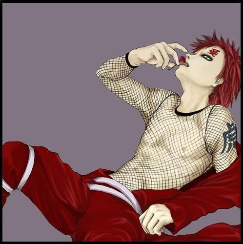 aiko (fade2black), gaara (naruto), naruto (classic), naruto (series), lowres, cherry, food, fruit, male focus