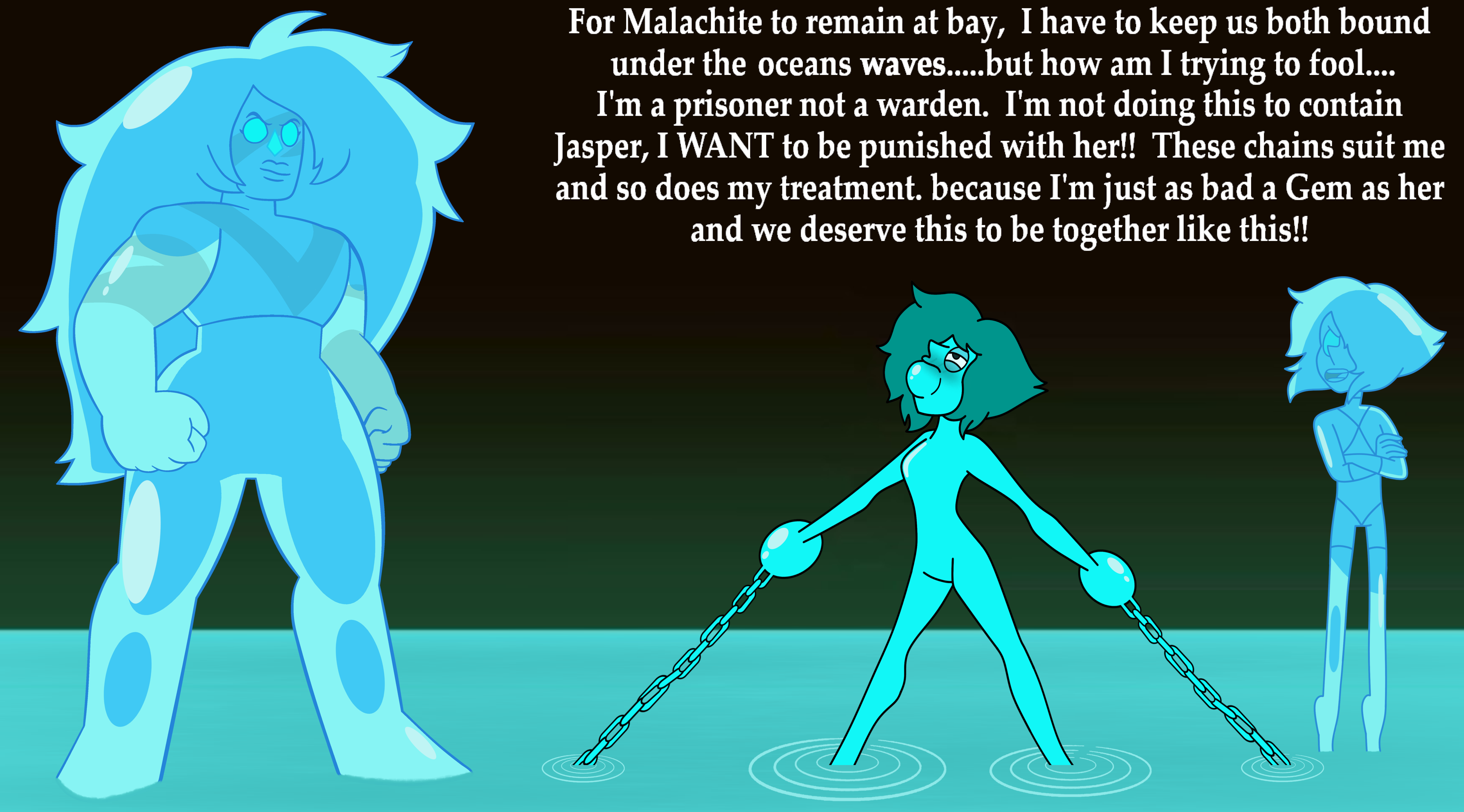 Rule34 – If it exists, there is porn of it / gojiro7, gem (species), jasper (steven universe), lapis lazuli (steven universe) / 8767346