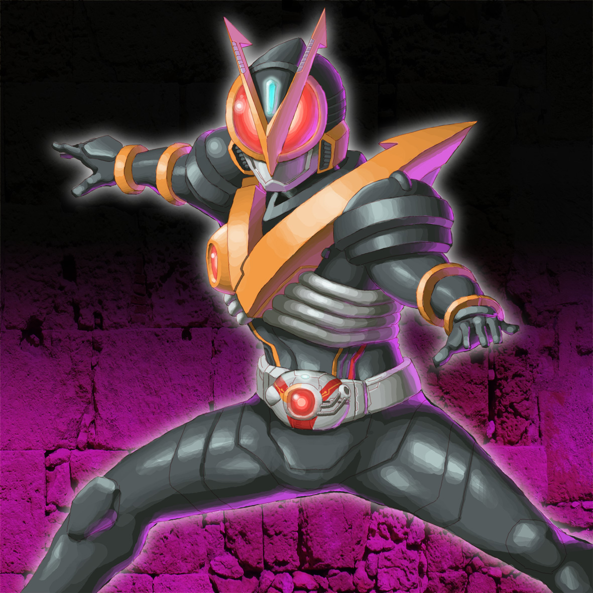 chaki-dx, chaki (teasets), kamen rider ov, kamen rider, original, 1boy, belt, male focus, solo