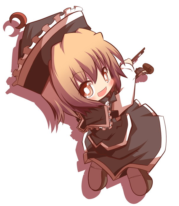 mori no kaeru, lunasa prismriver, touhou, 1girl, chibi, female focus, instrument, solo, violin, white background