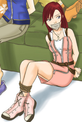 lost1zero, kairi, kingdom hearts, kingdom hearts ii, lowres, bdsm, bondage, gag, tape, tape gag
