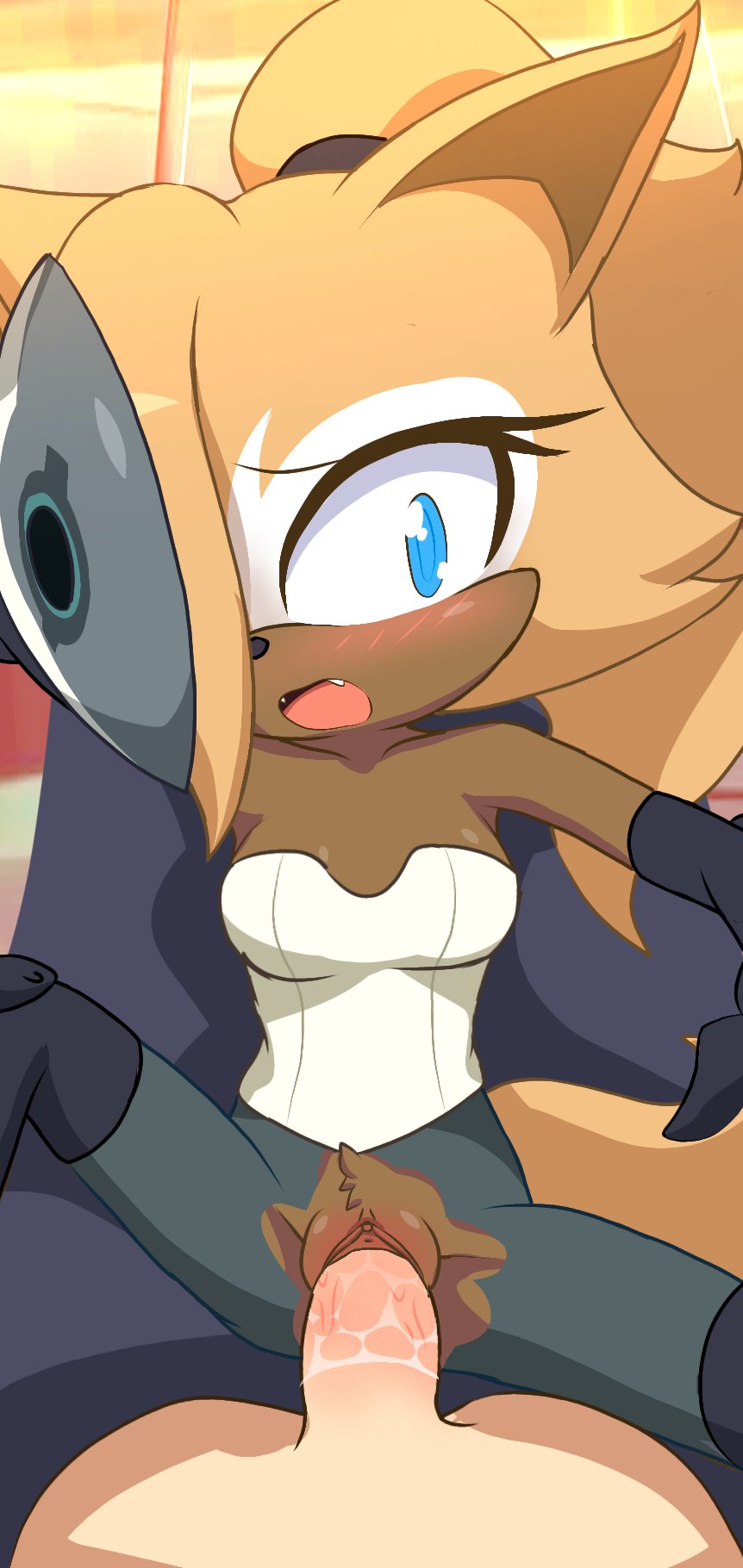 buckhori159, whisper the wolf, sonic (series), 1girl, blue eyes, penis, pussy, sex