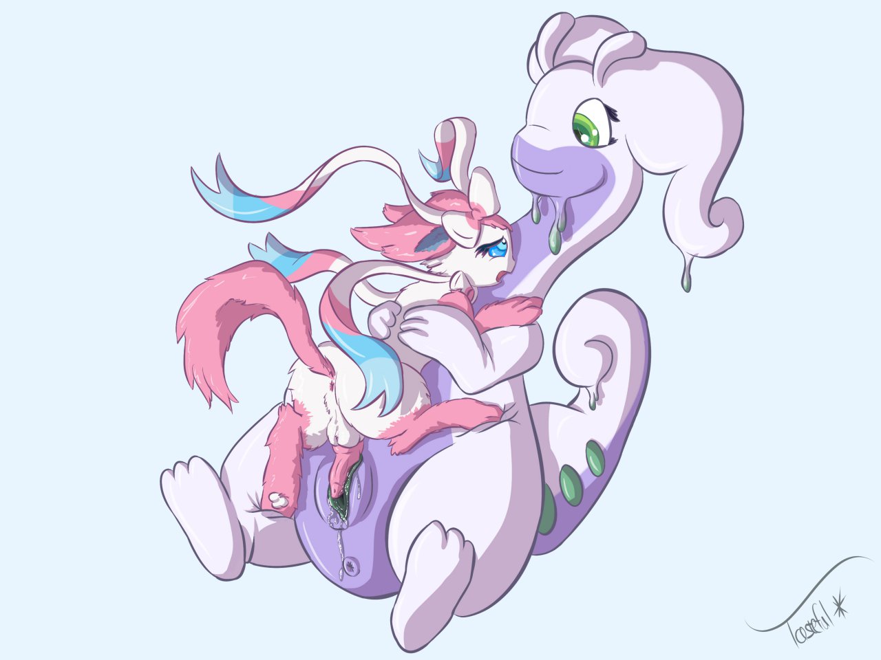 Rule34 – If it exists, there is porn of it / eeveelution, goodra, sylveon / 435695