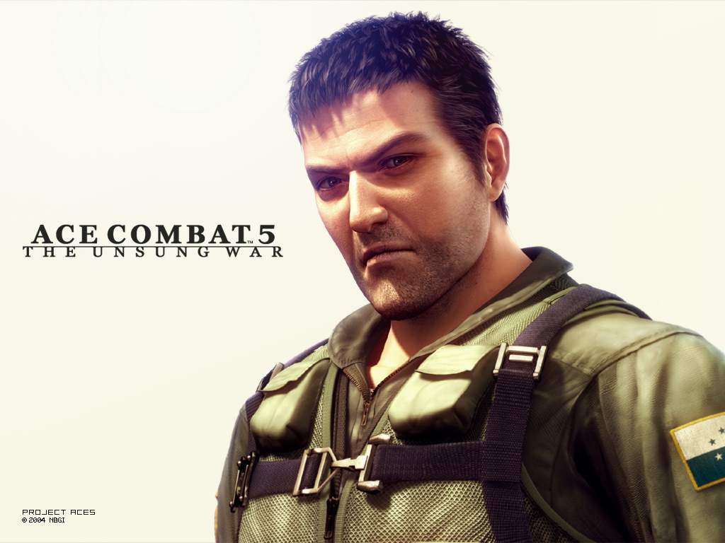 captain bartlett, ace combat, ace combat 5, namco, official art, official wallpaper, jumpsuit, pilot