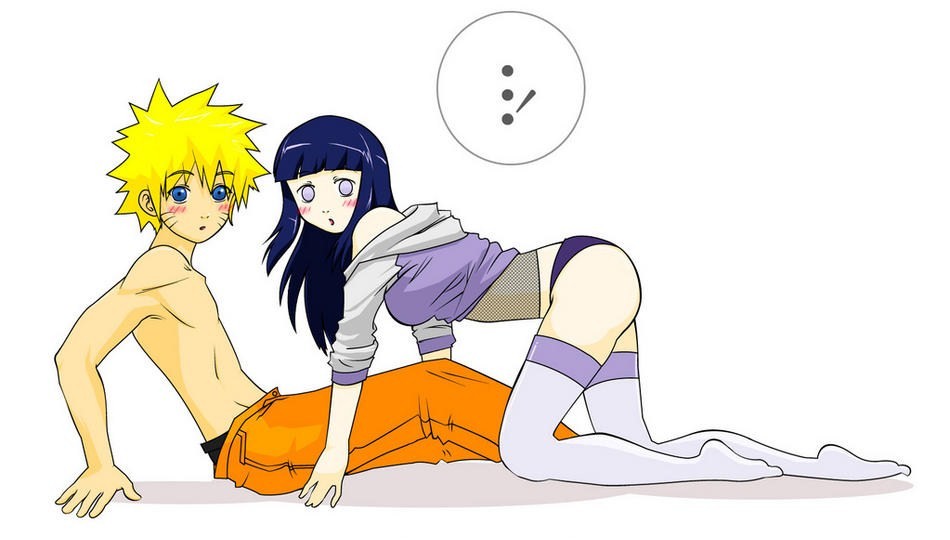 hyuuga hinata, uzumaki naruto, naruto (classic), naruto (series), purple legwear, white legwear, …, blonde hair, blue eyes, blue hair, blush, couple, no pants, panties, purple eyes, thighhighs, topless female, underwear
