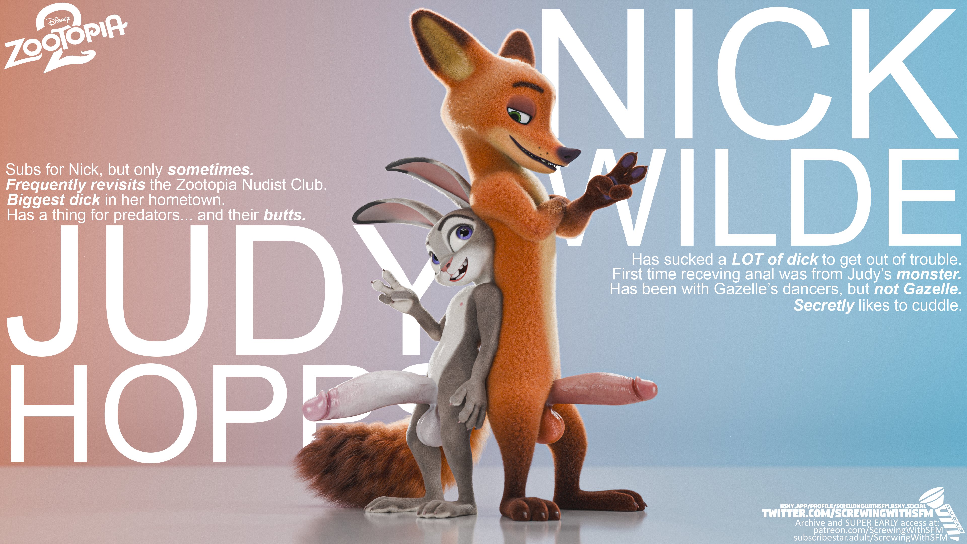 Rule34 – If it exists, there is porn of it / screwingwithsfm, judy hopps, nick wilde, predator / 8820705