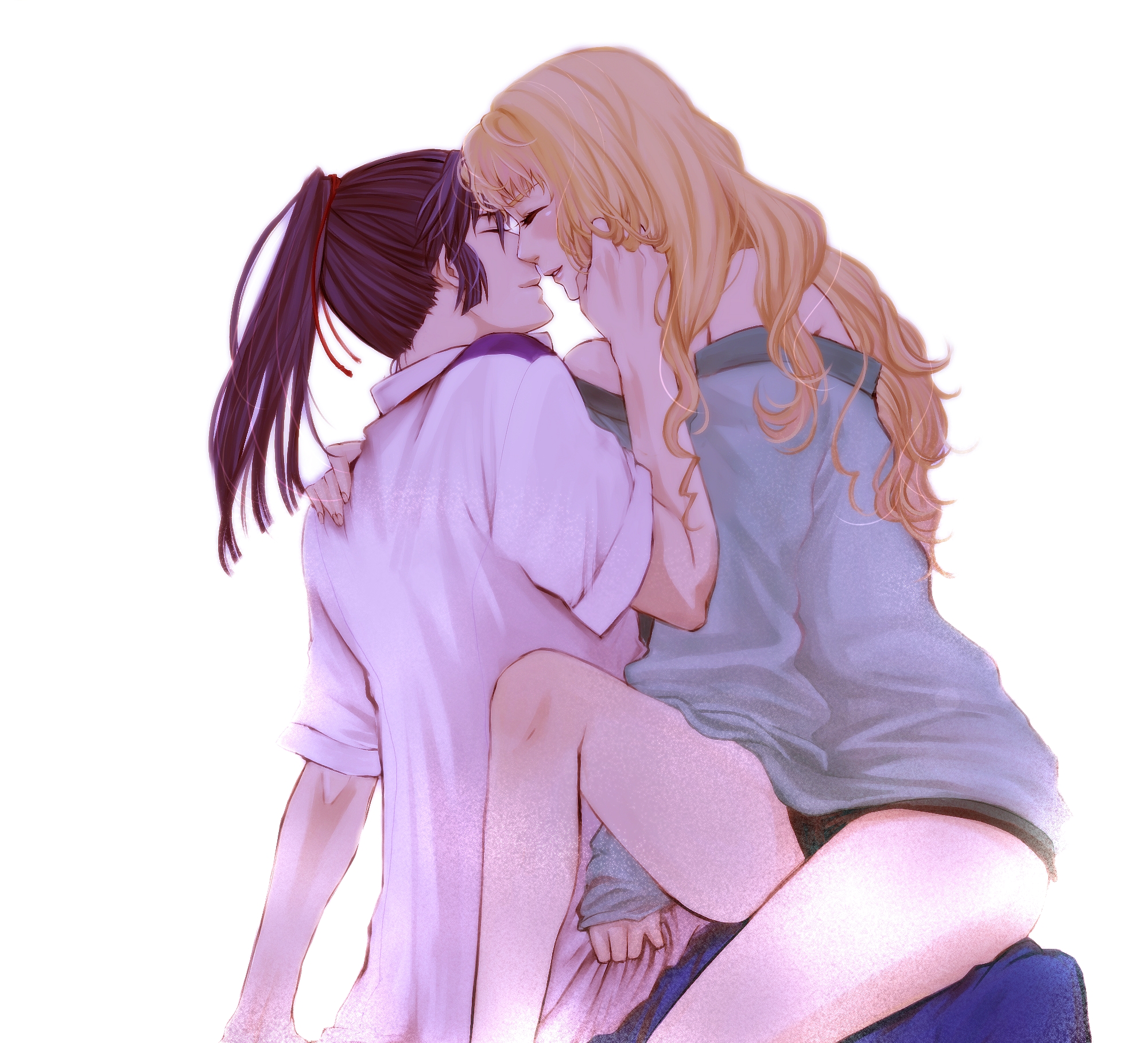 hana (interstice), interstice, saotome alto, sheryl nome, macross, macross frontier, highres, 00s, 1boy, 1girl, blonde hair, couple, hetero