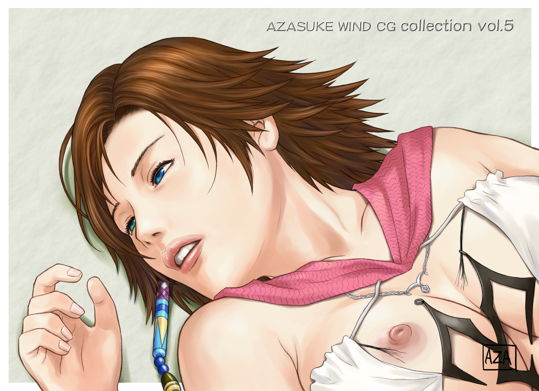 azasuke, yuna, final fantasy, final fantasy x, final fantasy x-2, highres, 00s, brown hair