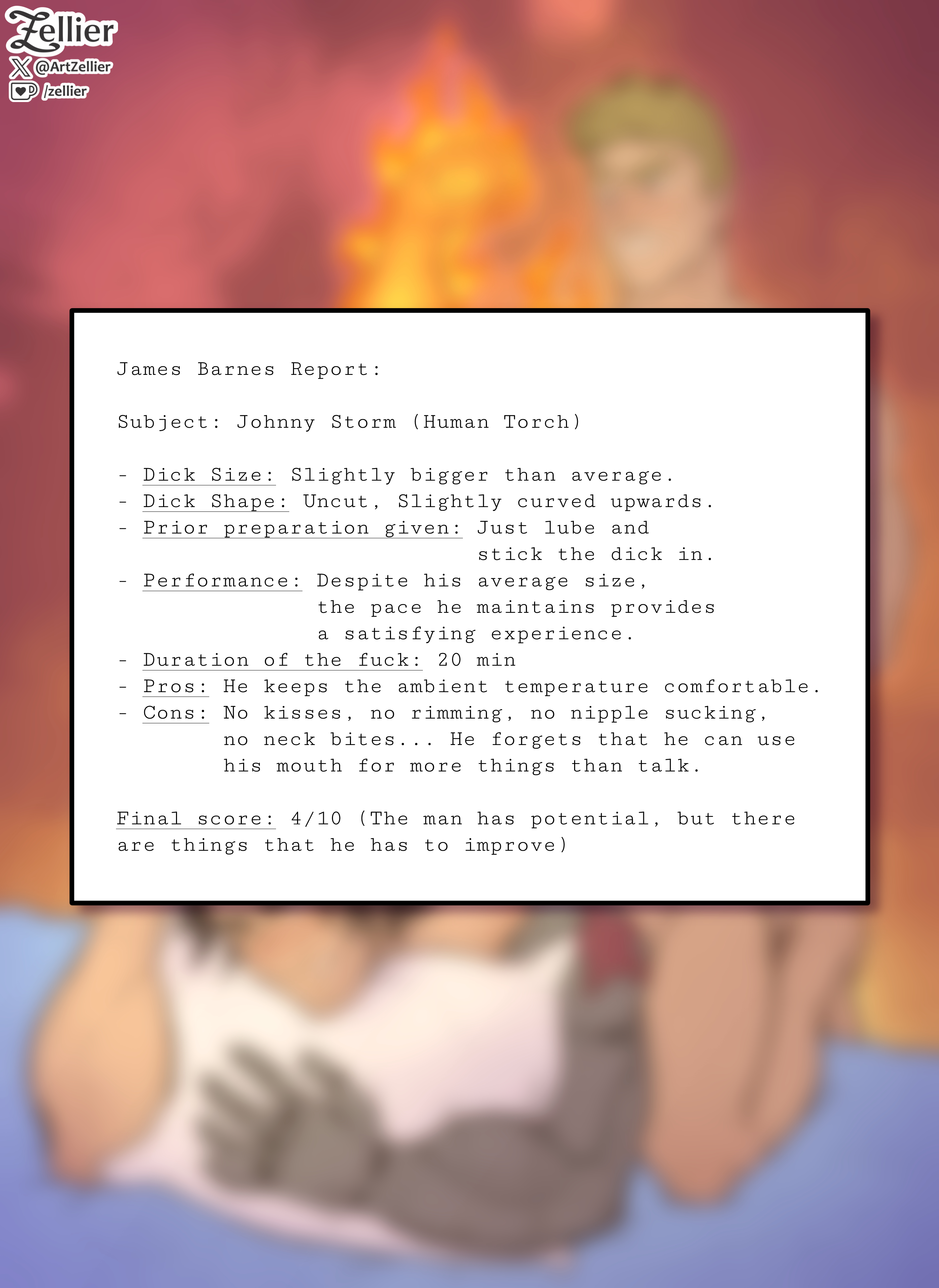 Rule34 – If it exists, there is porn of it / bucky barnes, human torch, johnny storm, winter soldier / 8835137