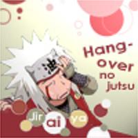 jiraiya (naruto), naruto (classic), naruto (series), artist request, lowres, > <, :d, closed eyes, hang-over no jutsu, open mouth, smile, xd