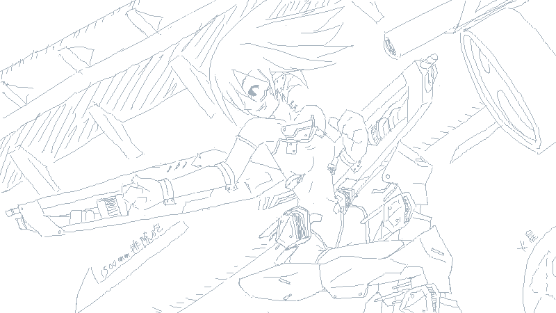 hier, armored core, armored core nexus, fromsoftware, 1500mm, 1girl, dual wielding, female focus, gun, holding, mecha musume, monochrome, solo, weapon, white background