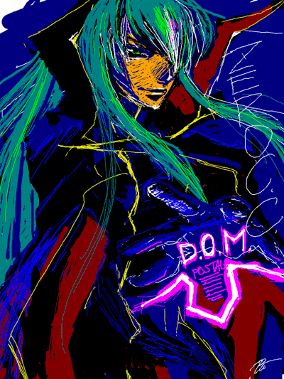 c.c., zero (code geass), code geass, 00s, 1boy, armor, cape, gloves, green eyes, green hair, hair bun, knight, long hair, male focus, smile, solo, transparent