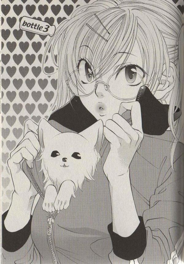 scan, 1girl, dog, female focus, glasses, jacket, monochrome, solo, upper body
