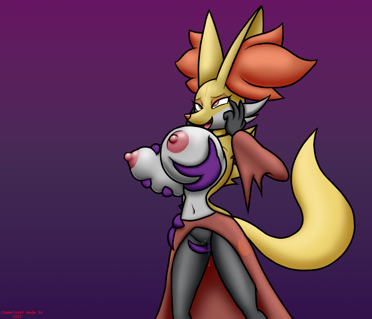 Rule34 – If it exists, there is porn of it / chameloshi, delphox, pokemon (species) / 8874034