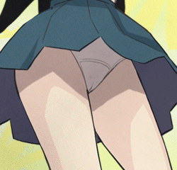haruyama kazunori, kitsu chiri, sayonara zetsubou sensei, animated, animated gif, lowres, 00s, 1girl, black hair, cameltoe, dancing, female focus, legs, long hair, panties, skirt, solo, underwear, upskirt
