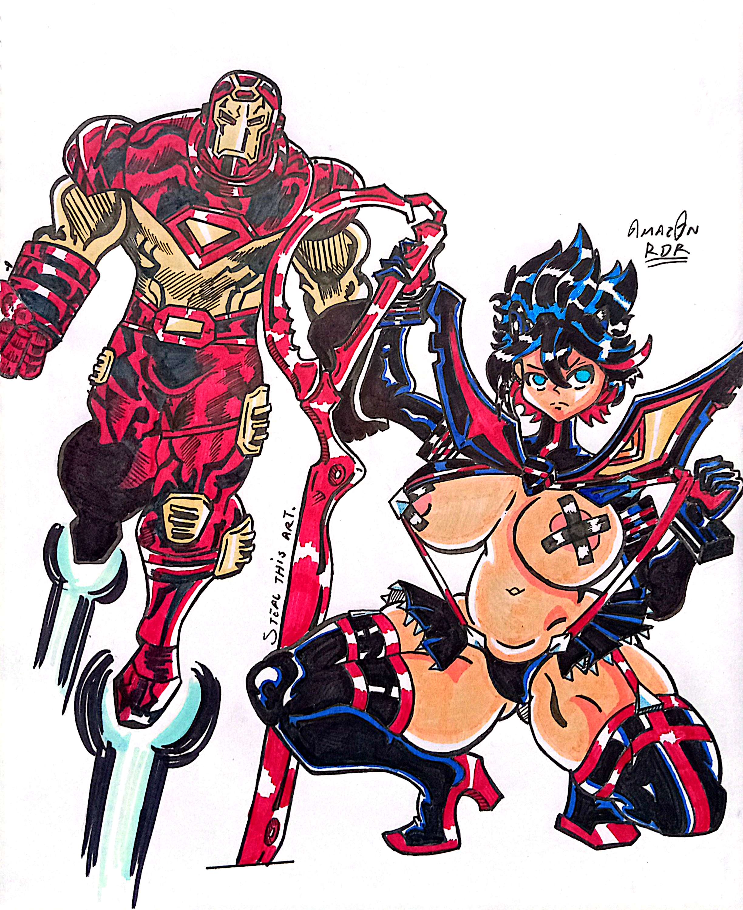 Rule34 – If it exists, there is porn of it / iron man, matoi ryuuko, senketsu, tony stark / 8879325