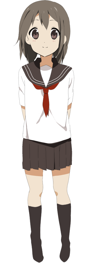 sham fu, original, bad id, bad pixiv id, brown eyes, brown hair, kneehighs, school uniform, serafuku, socks, solo