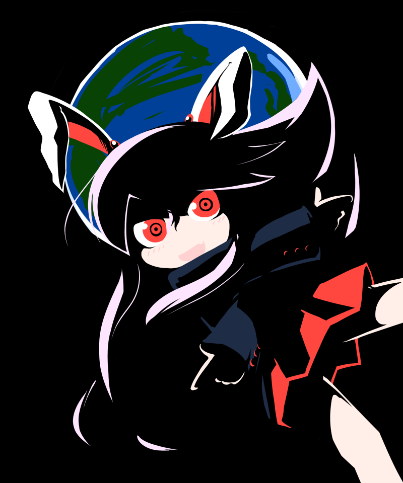 ugif, reisen udongein inaba, touhou, 1girl, animal ears, blazer, earth (planet), female focus, jacket, long hair, purple hair, rabbit ears, red eyes, skirt, solo