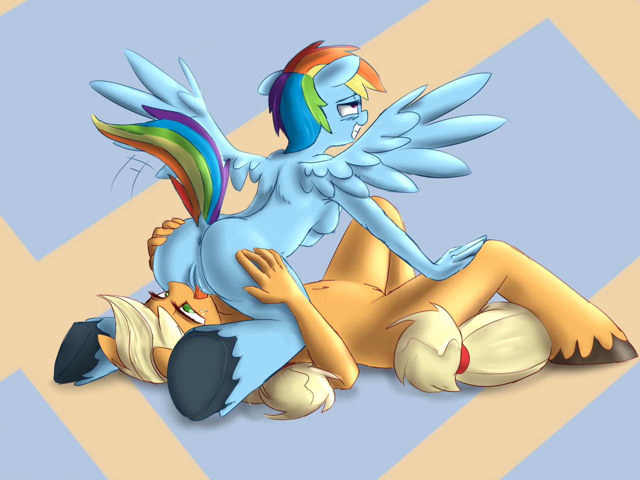 Rule34 – If it exists, there is porn of it / cradeelcin, applejack (mlp), rainbow dash (mlp) / 440477