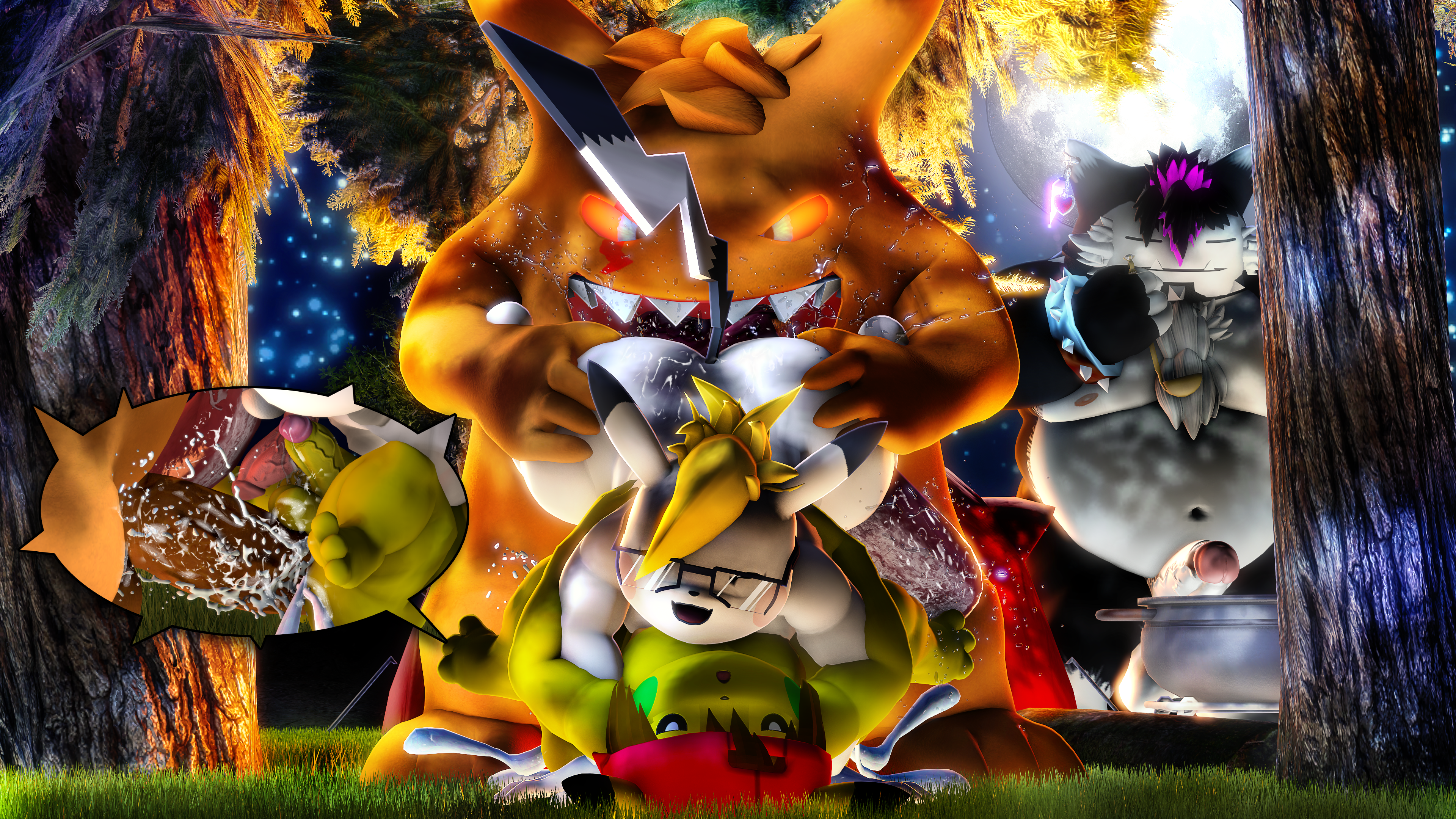 Rule34 – If it exists, there is porn of it / gengar, moonwulf, pikachu, pokemon (species), snorlax / 8895692