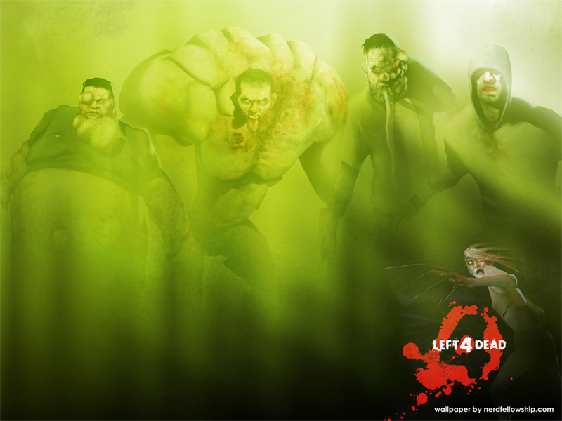 boomer (left4dead), hunter (left4dead), smoker (left4dead), tank (left4dead), witch (left4dead), left 4 dead, left 4 dead 1, 1girl, 3d, 4boys, multiple boys