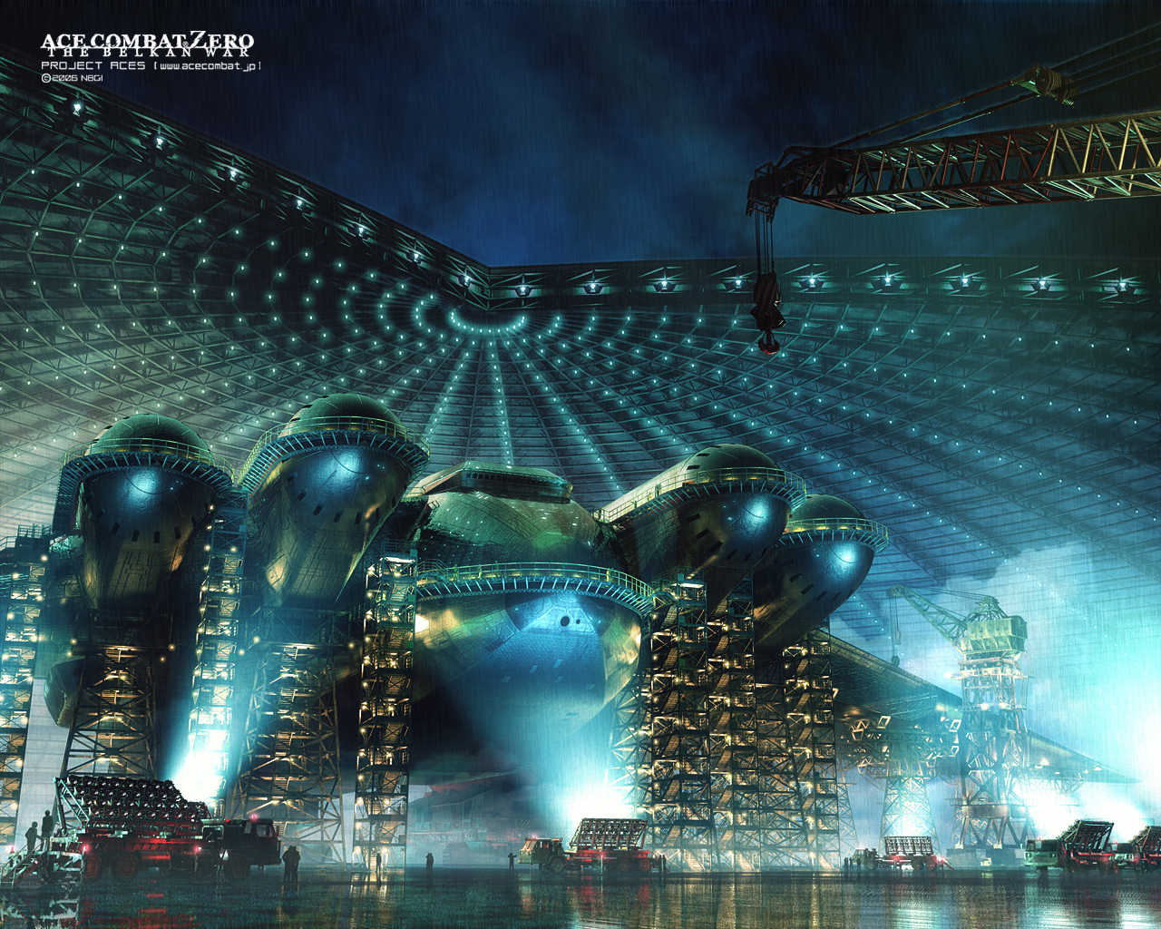 ace combat, ace combat zero, namco, official art, crane (machine)