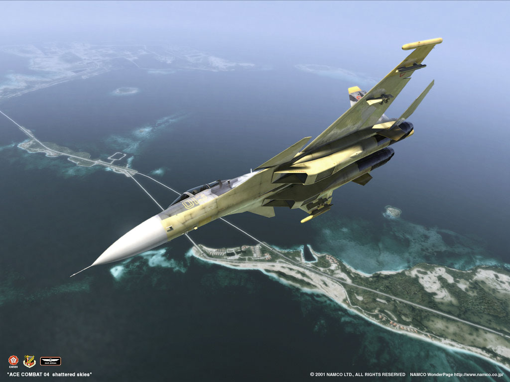su-37, ace combat, ace combat 04, flying, yellow squadron