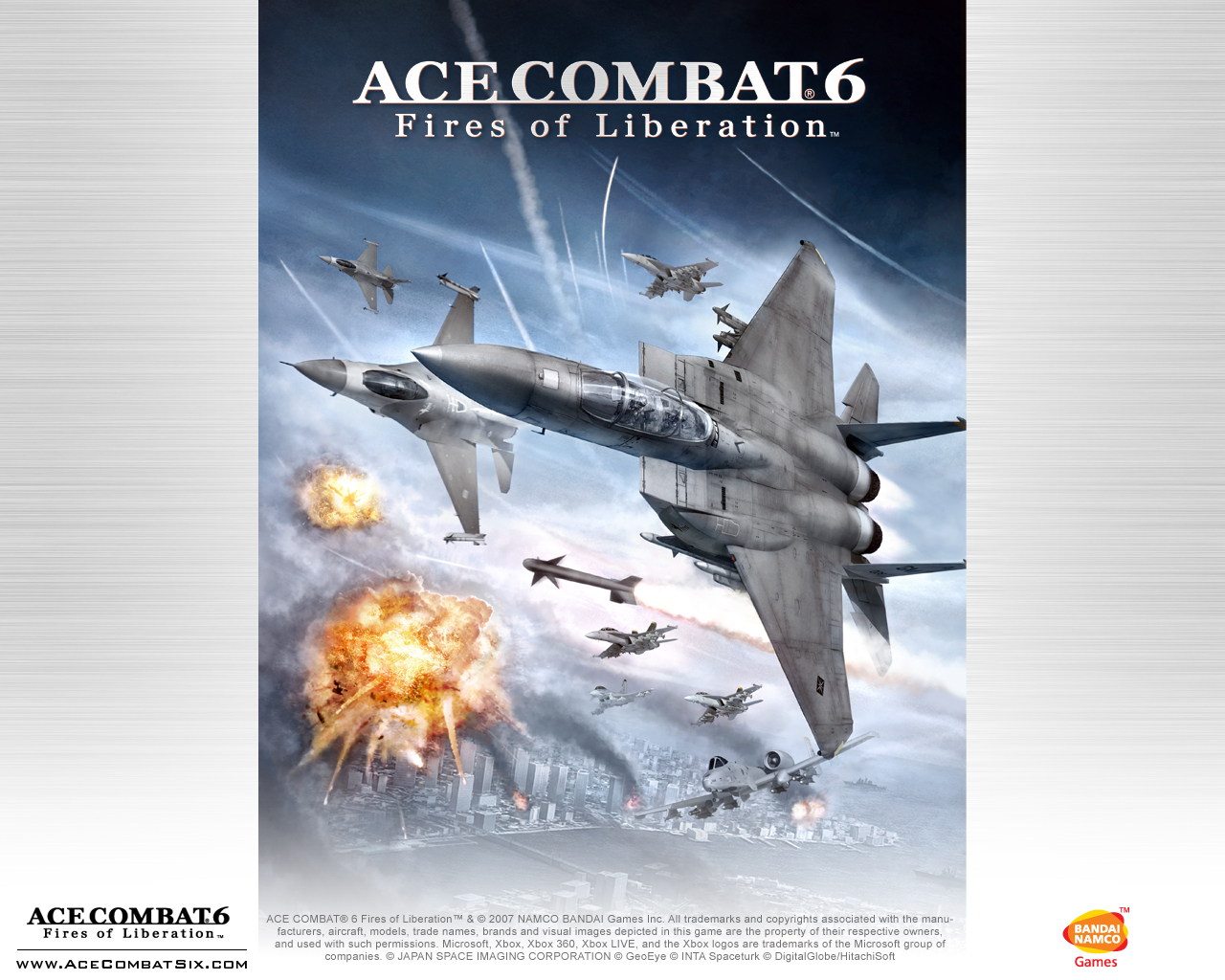 ace combat, ace combat 6, official art, cloud, missile