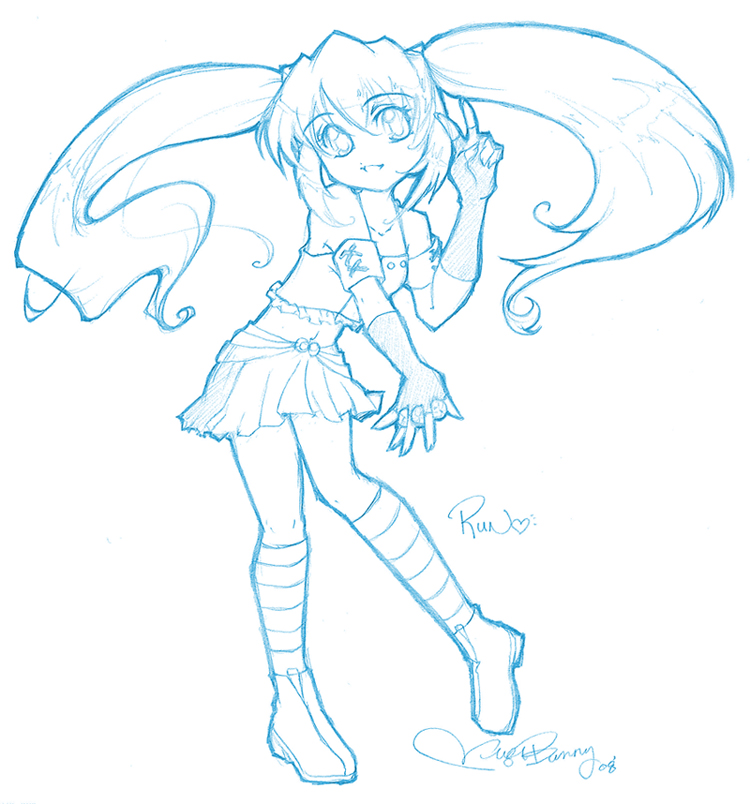 misaki runo, bakugan, bakugan battle brawlers, 00s, 1girl, blue hair, blue theme, female focus, monochrome, smile, solo