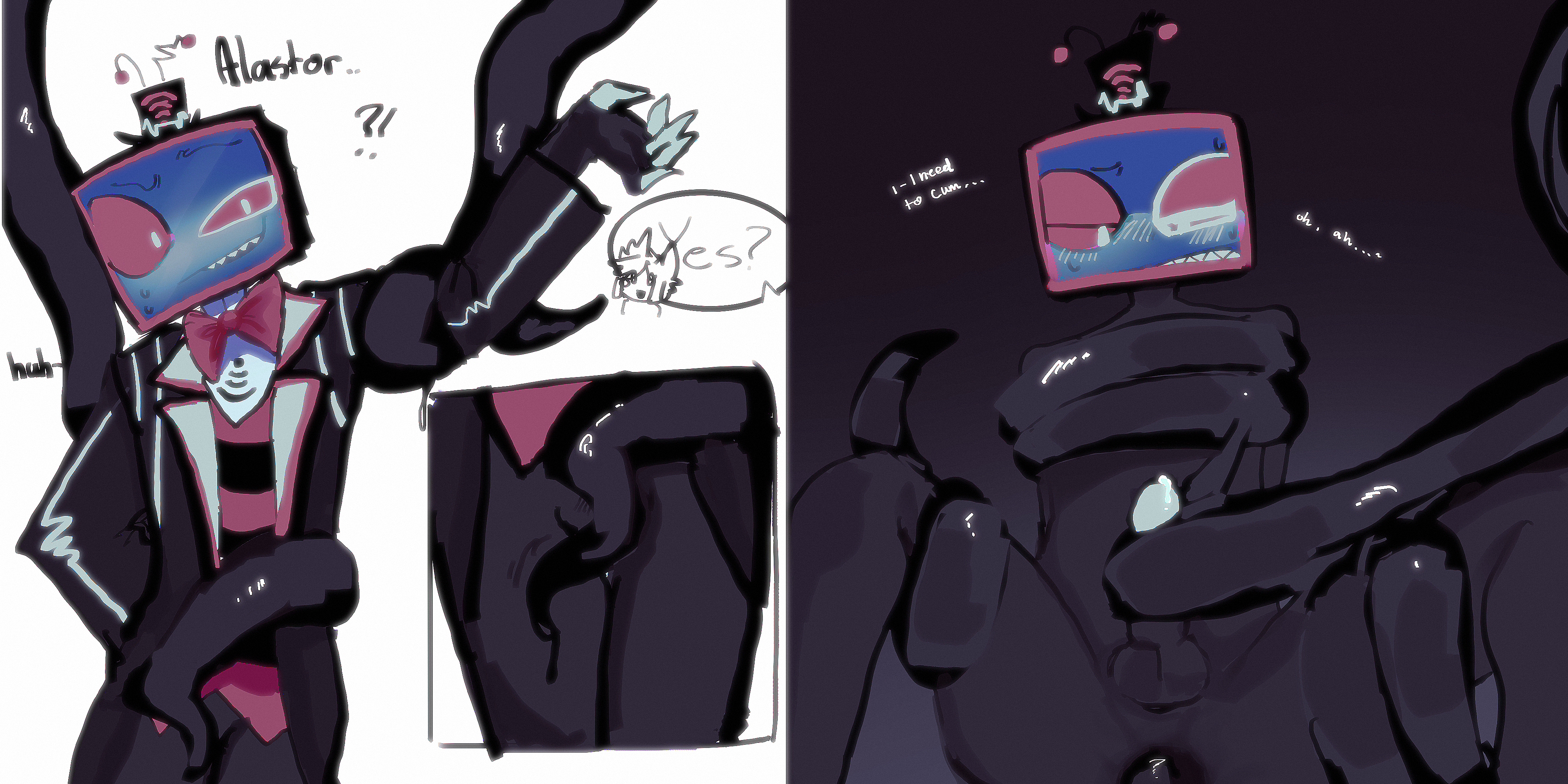 Rule34 – If it exists, there is porn of it / alastor (hazbin hotel), vox (hazbin hotel) / 8903798