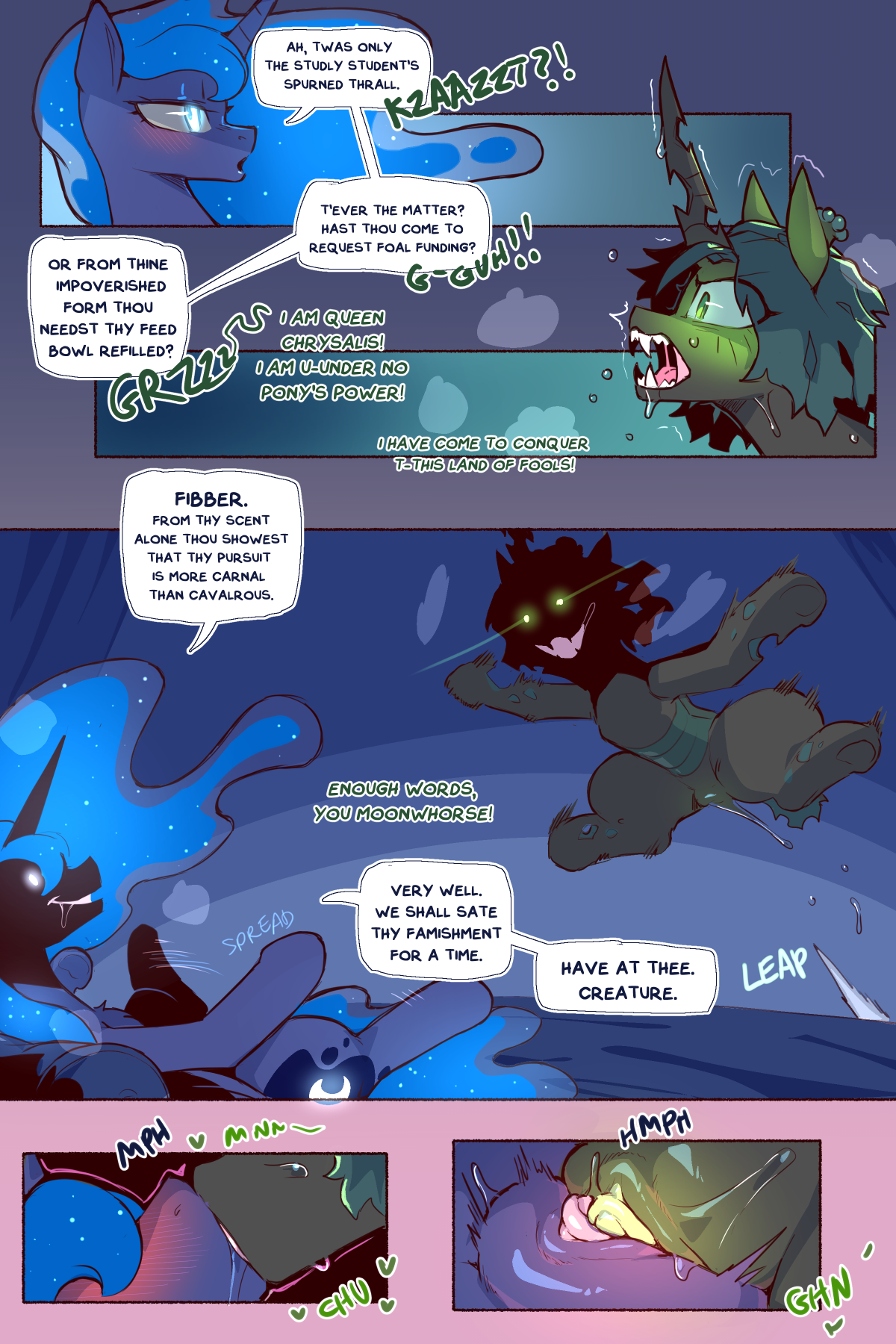 Rule34 – If it exists, there is porn of it / cold-blooded-twilight, princess luna (mlp), queen chrysalis (mlp) / 8907260