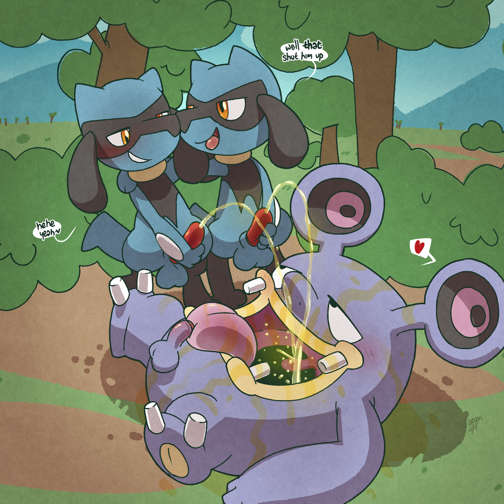 Rule34 – If it exists, there is porn of it / argon vile, loudred, pokemon (species), riolu / 8940891