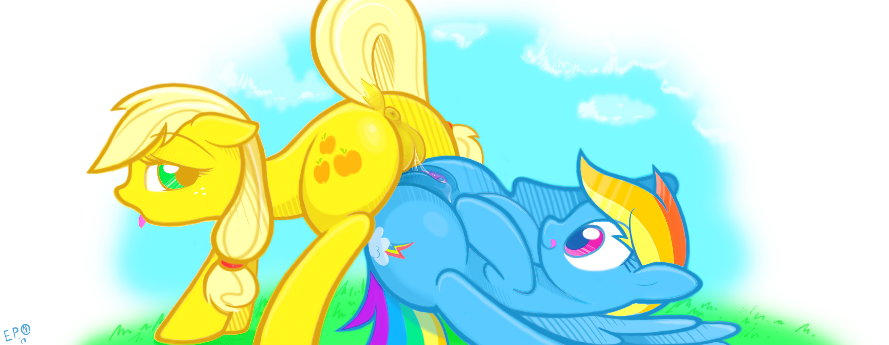 Rule34 – If it exists, there is porn of it / appledash, braddo, applejack (mlp), rainbow dash (mlp) / 446970