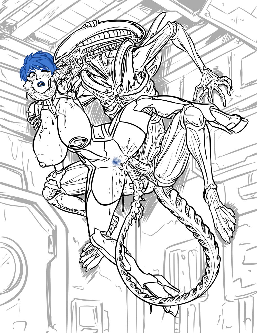 Rule34 – If it exists, there is porn of it / original character, xenomorph / 8989428