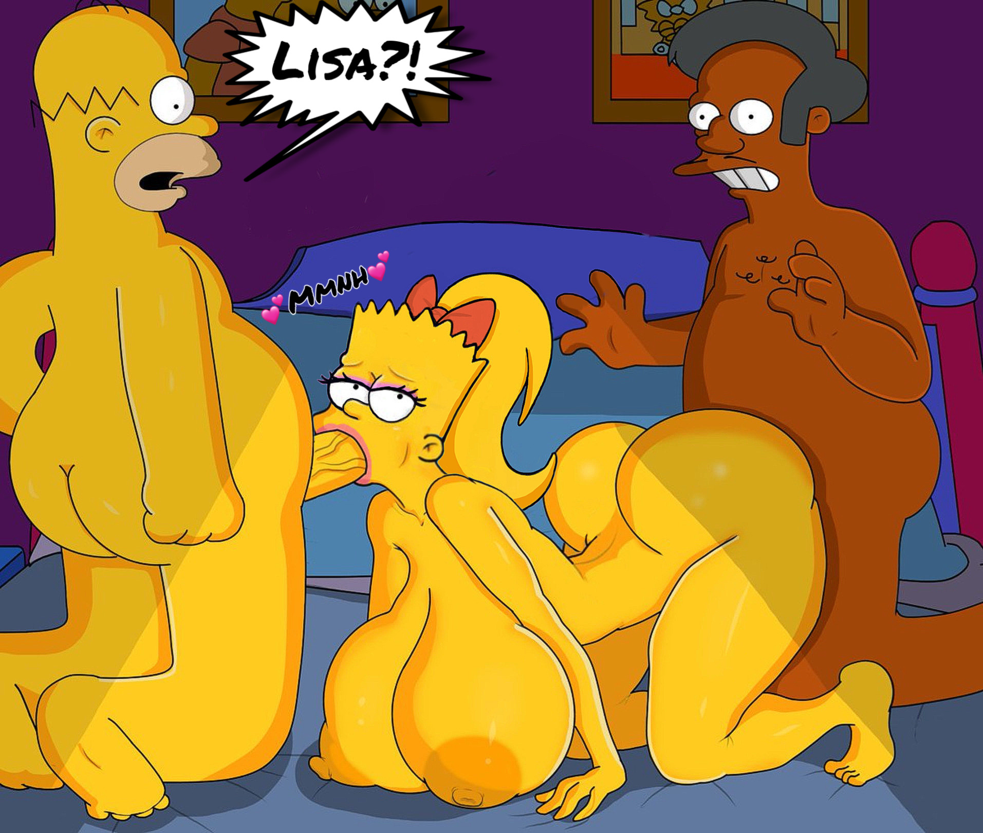 Rule34 – If it exists, there is porn of it / apu nahasapeemapetilon, bart simpson, homer simpson / 9038717