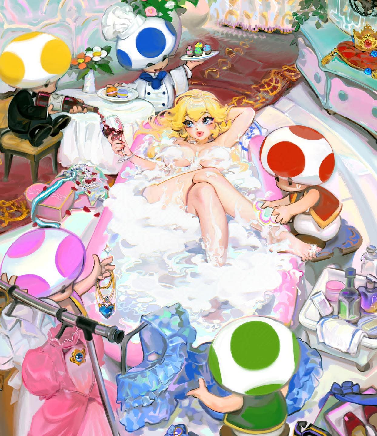 Rule34 – If it exists, there is porn of it / princess peach, toad (mario) / 9077187