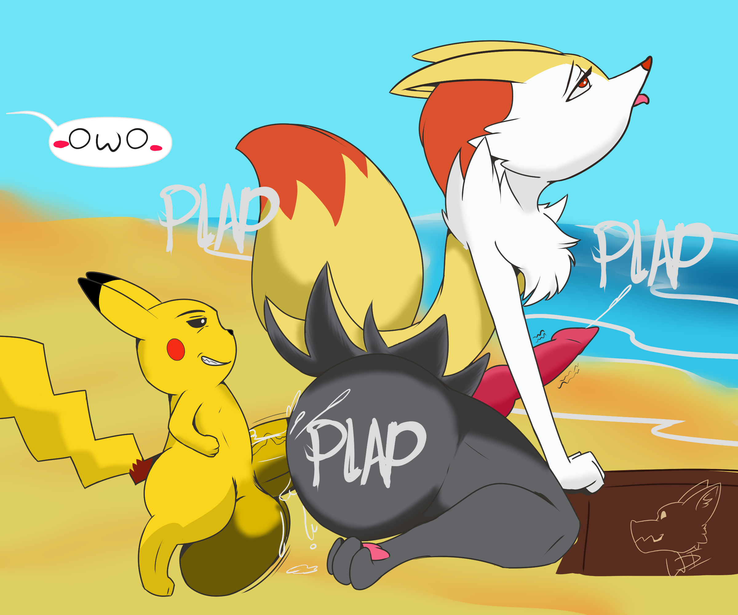 Rule34 – If it exists, there is porn of it / braixen, pikachu, pokemon (species) / 9106252