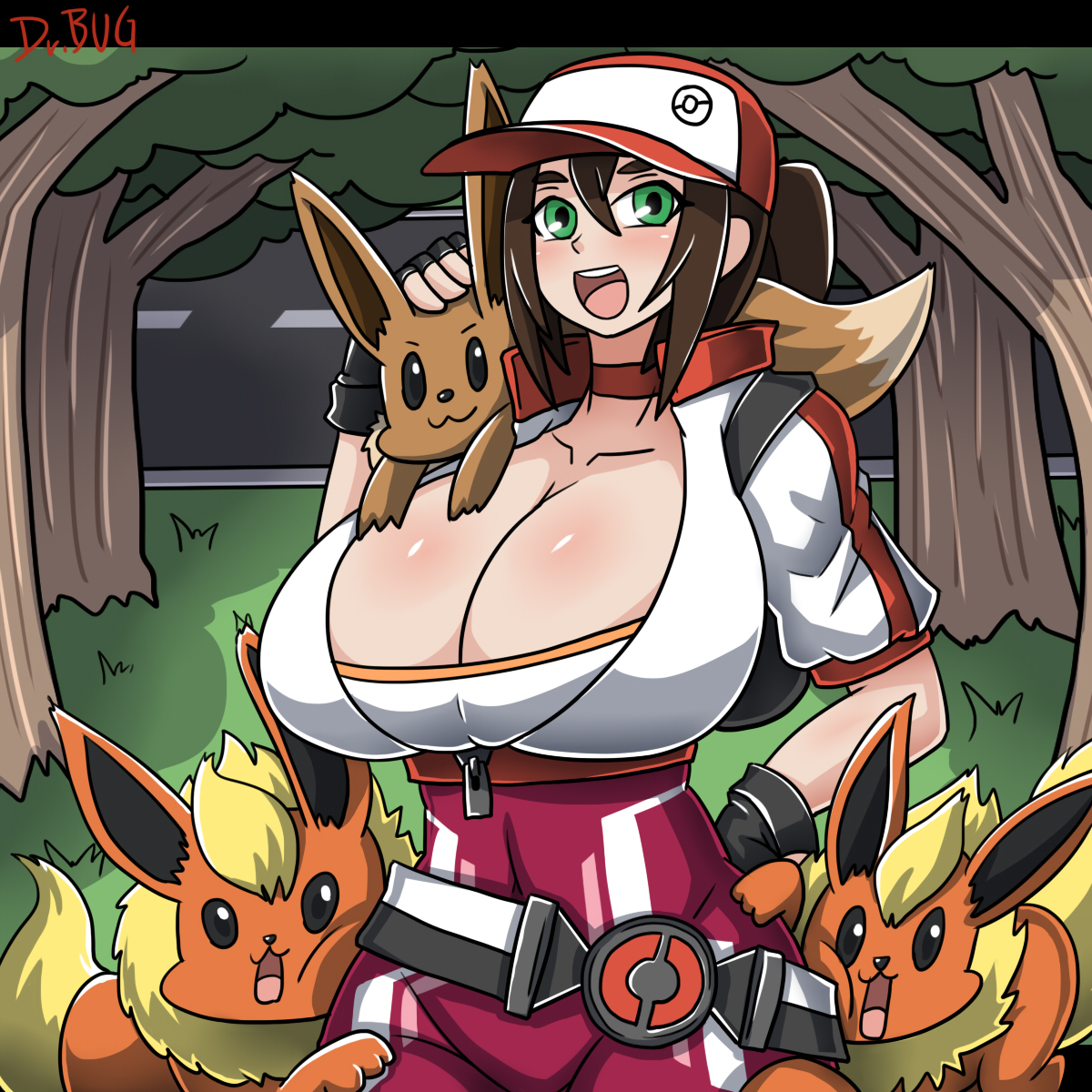Rule34 – If it exists, there is porn of it / dr.bug, eevee, female protagonist (pokemon go), flareon / 458537