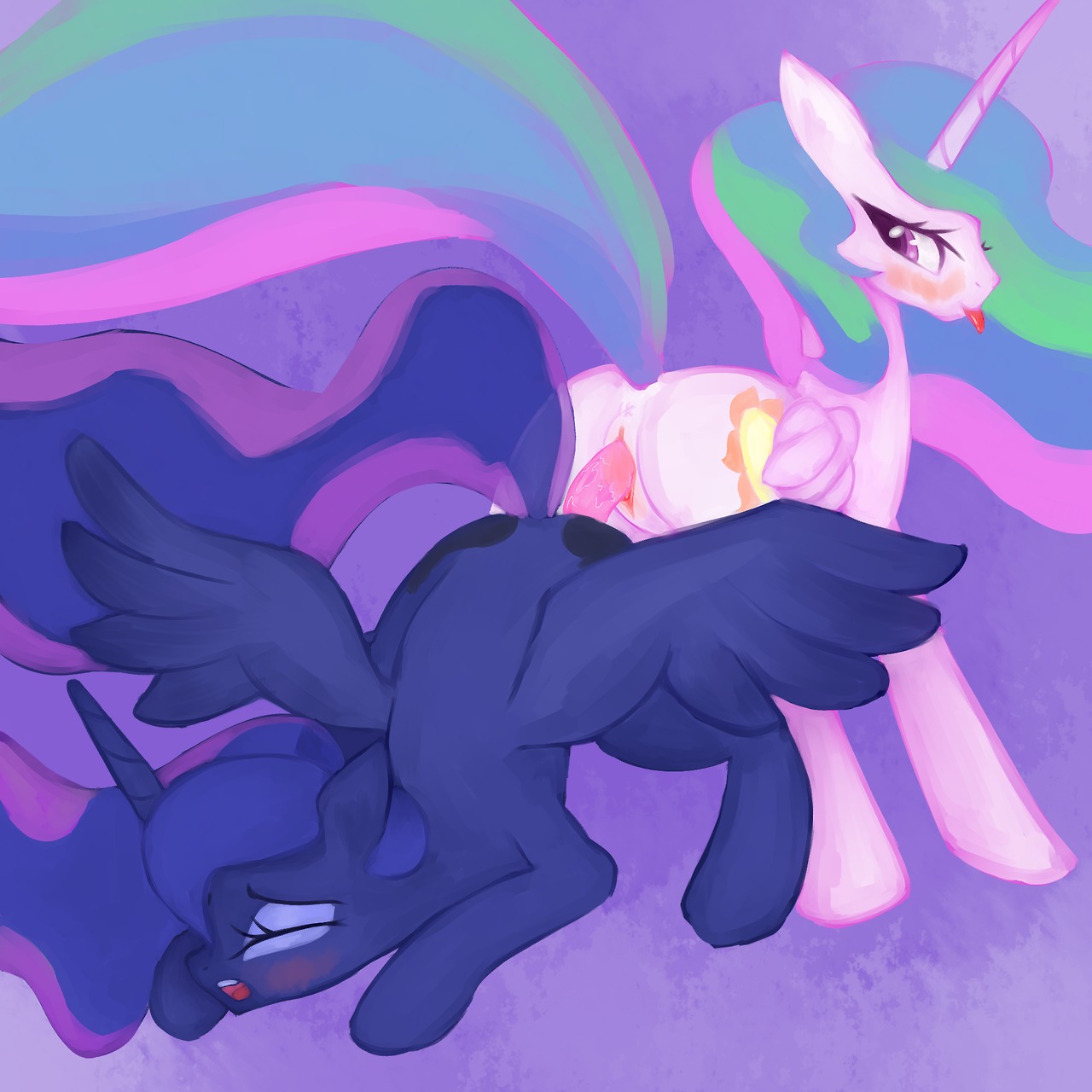 Rule34 – If it exists, there is porn of it / ponylicking, princess celestia, princess luna (mlp) / 460580