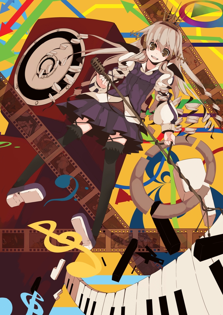 fuurin (omaemona), original, bad id, bad pixiv id, 1girl, brown eyes, crown, drill hair, female focus, grey hair, legs, open mouth, solo