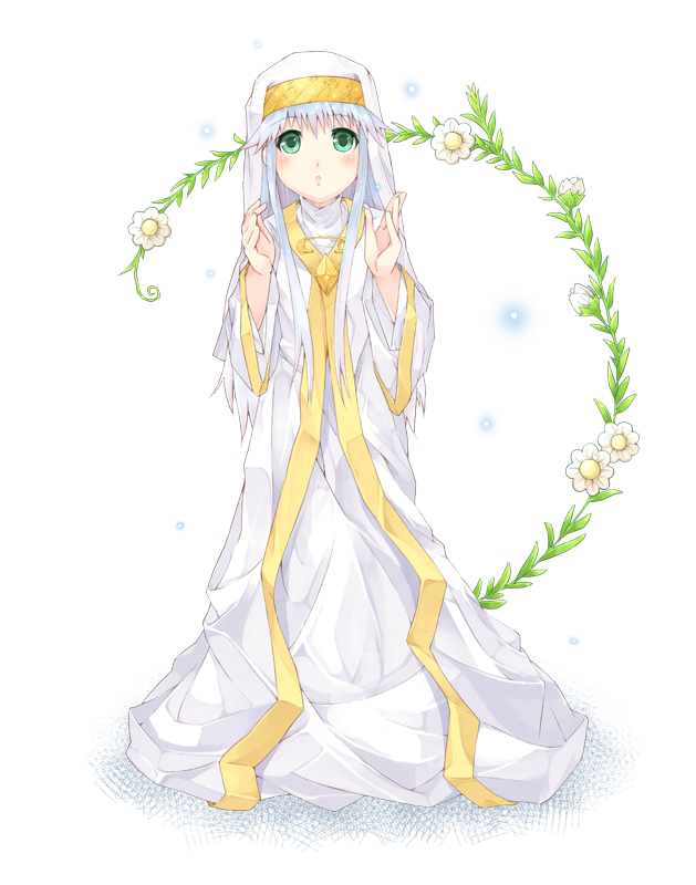 saitou rin, index (toaru majutsu no index), toaru majutsu no index, habit, bad id, bad pixiv id, 00s, blue hair, green eyes, long hair, robe, safety pin, solo