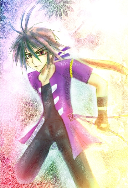 kazami shun, bakugan, bakugan battle brawlers, 00s, 1boy, black hair, brown eyes, long hair, male focus, solo