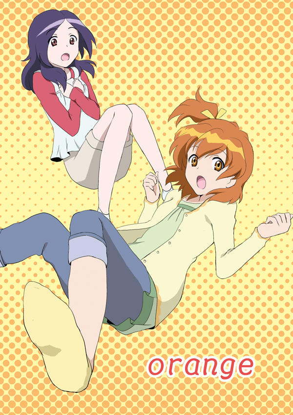 yuuya (musaishoku), chiffon (fresh precure!), higashi setsuna, yamabuki inori, fresh precure!, precure, bad id, bad pixiv id, 00s, 2girls, brown eyes, brown hair, multiple girls, purple hair, red eyes