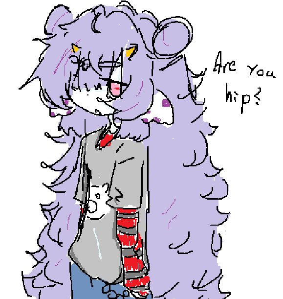 muu muyu, phase connect, 1girl, chickenrex, double bun, hair bun, hair over one eye, layered sleeves, long hair, long sleeves, mini moo, pink eyes, purple hair, short over long sleeves, short sleeves, solo, very long hair, virtual youtuber, white background